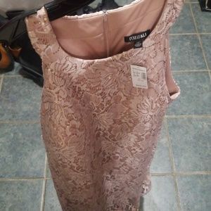 Roz & Ali mauve pink lace dress